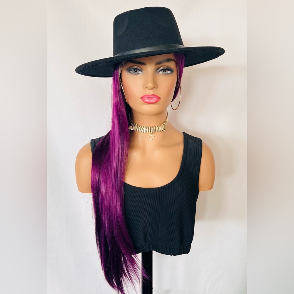 Fun & Fashionable 13x4 Lace Front Synthetic Wig in Purple for Events/Costumes…💜